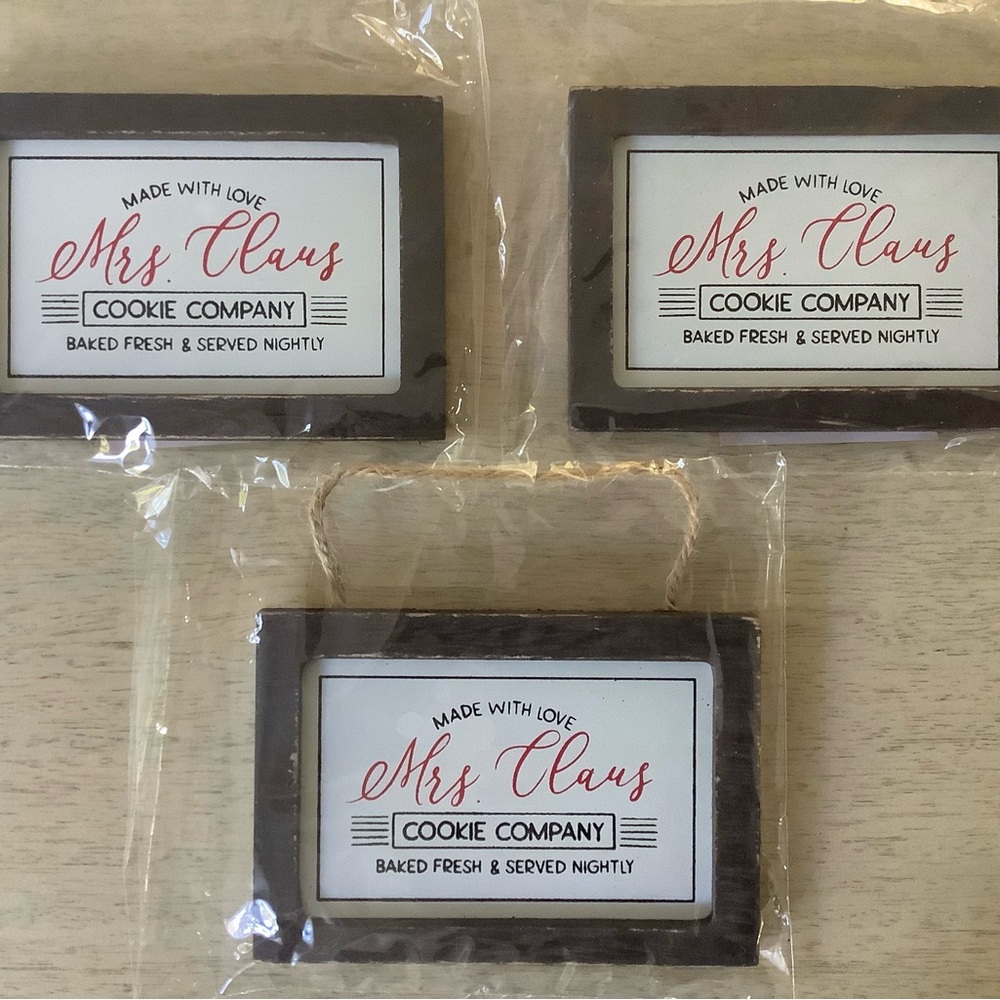 3 Target Bullseye Mrs Claus Cookie Co Ornaments